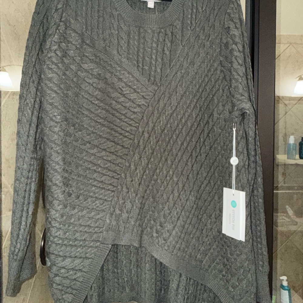 Olive Cable Knit Sweater